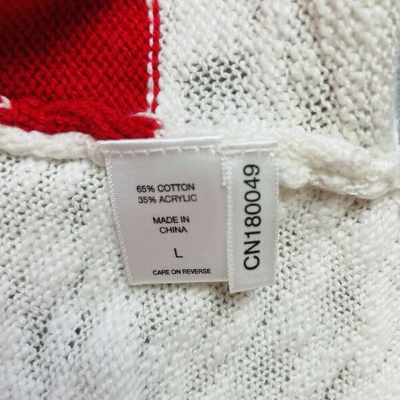 Soho Jeans Patriotic Knit Tank Top Womens L USA Flag Sleeveless Stars Stripes - Picture 4 of 7